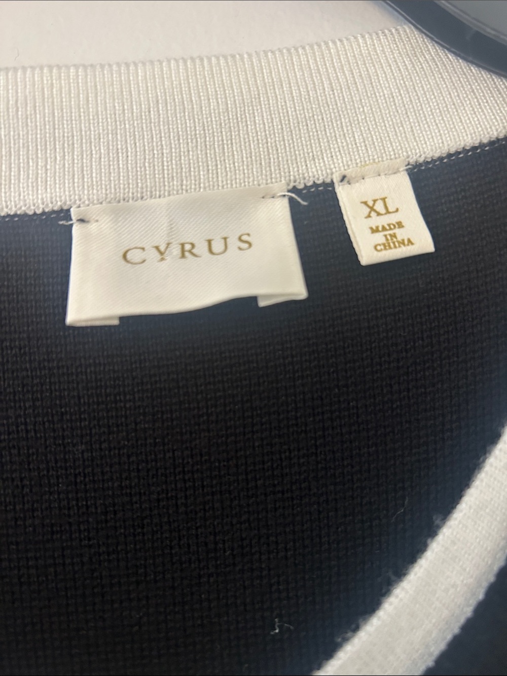 Cyrus Black Cardigan with Cream Trim - Picture 2 of 5